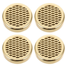 4Pcs Compact Golden Cigar Humidifier with ABS Sponge for Home Storage