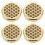 4Pcs Compact Golden Cigar Humidifier with ABS Sponge for Home Storage 1
