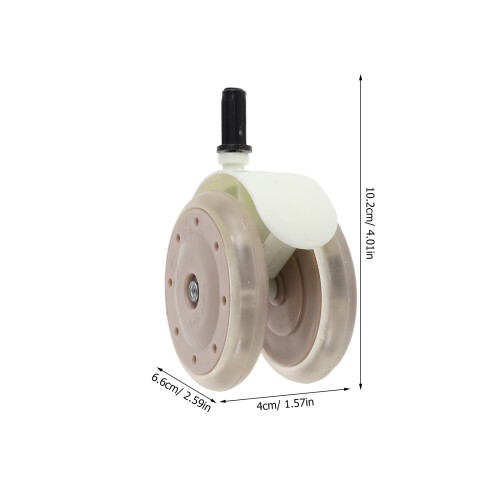 4Pcs Walker Replacement Wheels Khaki PP Swivel Caster Wheel Assembly 1