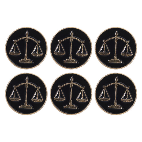 6Pièces Broches Justice