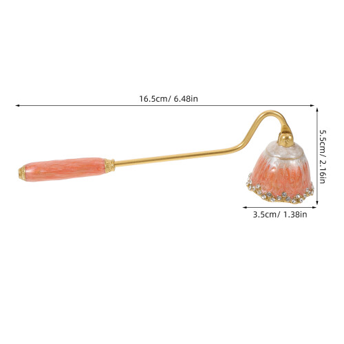 Klassischer Pinker Kerzenlöscher Mit Langem Griff Aus Emaille 1