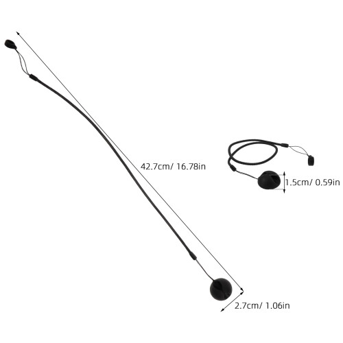 6Pcs Retractable Stylus Tether Black ABS Silicone with Pen Holder Ring 2
