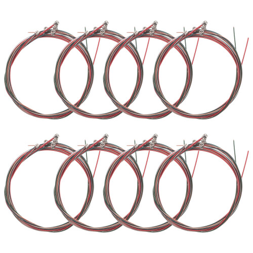 8Sets Vibrant Colored Acoustic Guitar Strings Steel Set for Home Use