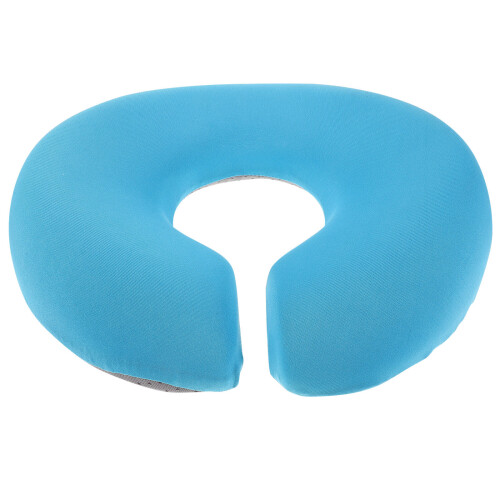 Blue Ergonomic U-Shaped Massage Cushion for Spa Bed Use