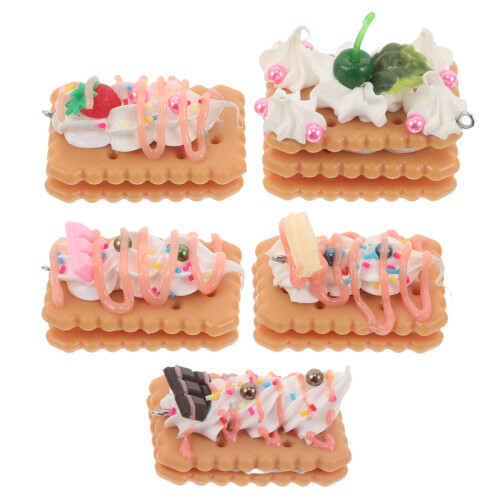 5Ud Decoración De Galletas Artificiales PVC Multicolor