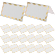 50Ud Tarjetas De Lugar Doble Cara Con Foil Dorado