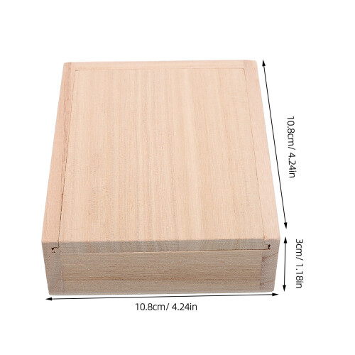 Lightweight Wood Bait Box with Sliding Lid for Home Use 1