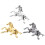 3Pièces Broches Gallopante En Émail Accessoire Mode 10