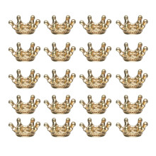 50Pcs Large Hole Golden Crown Shaped Zinc Alloy Spacer Beads for DIY
