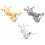 3Pz Brooch Smaltato Design Vintage 11