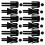 6Paia Targa Bagno Unisex Nero Acrilico Autoadesiva 1