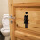 6Paia Targa Bagno Unisex Nero Acrilico Autoadesiva 6