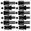 6Paia Targa Bagno Unisex Nero Acrilico Autoadesiva 9