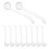 10Pcs Clear Sauce and Soup Ladles Long Handle for Kitchen Use 10