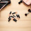 100Pcs Multi-Use Mini Eyeshadow Applicators Black Acrylic Makeup Brush 7