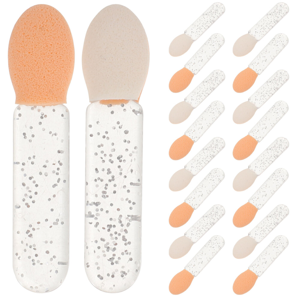 Happyyami 100Pcs Acrylic Makeup Brush Kit Transparent Mini Brushes For Eyeshadow