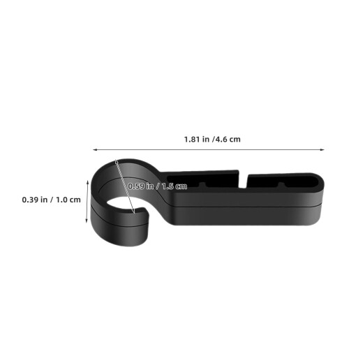 40Pcs Black Hard Hat Clips for Headlamp Light Mounts 2