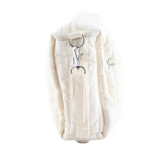 Multifunktionale Babypucksack mit Baumwollstoff 24x20cm Olive Stickerei