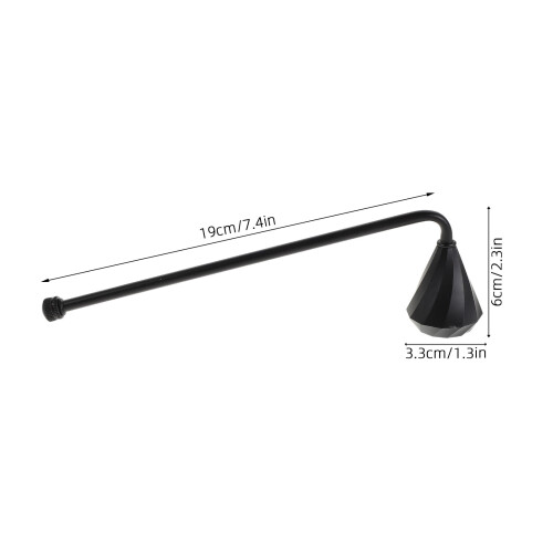 Retro Black Metal Candle Snuffer with Long Handle 1