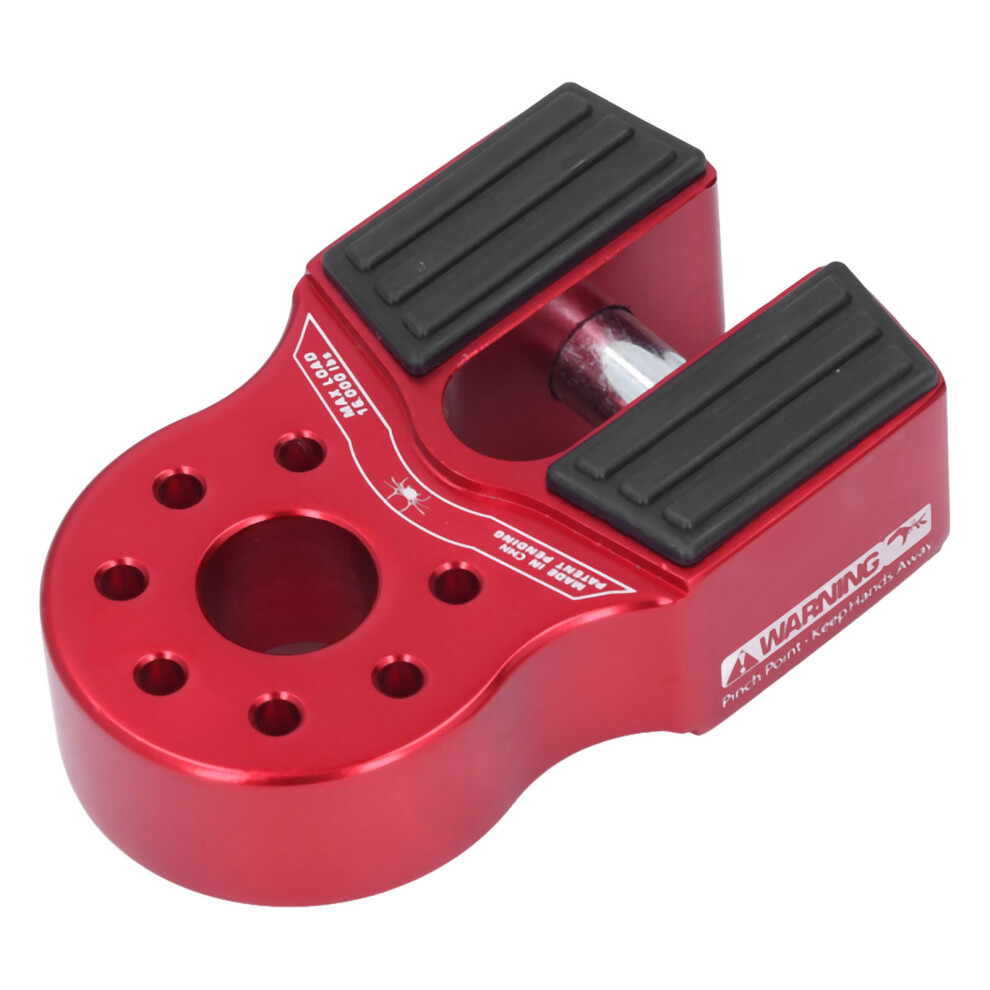 Utv Suv Winch Shackle Mount 16000Lb Capacity Aluminium Alloy Rubber Guard Red 8331357855510