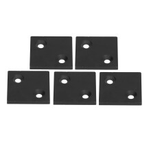 5 Stück Aluminiumlegierung Endkappen für 6060 Doppel-Schlitz, Schwarz, Industrieprofilabdeckung