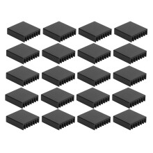 20 Stück Mini Schwarze Aluminium-Kühlkörper 20x20x6mm für PC-ICs Netzteile