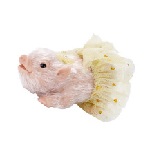 Squeezable Pig Toy Yellow Dress Feeding Silicones-yellow skirt