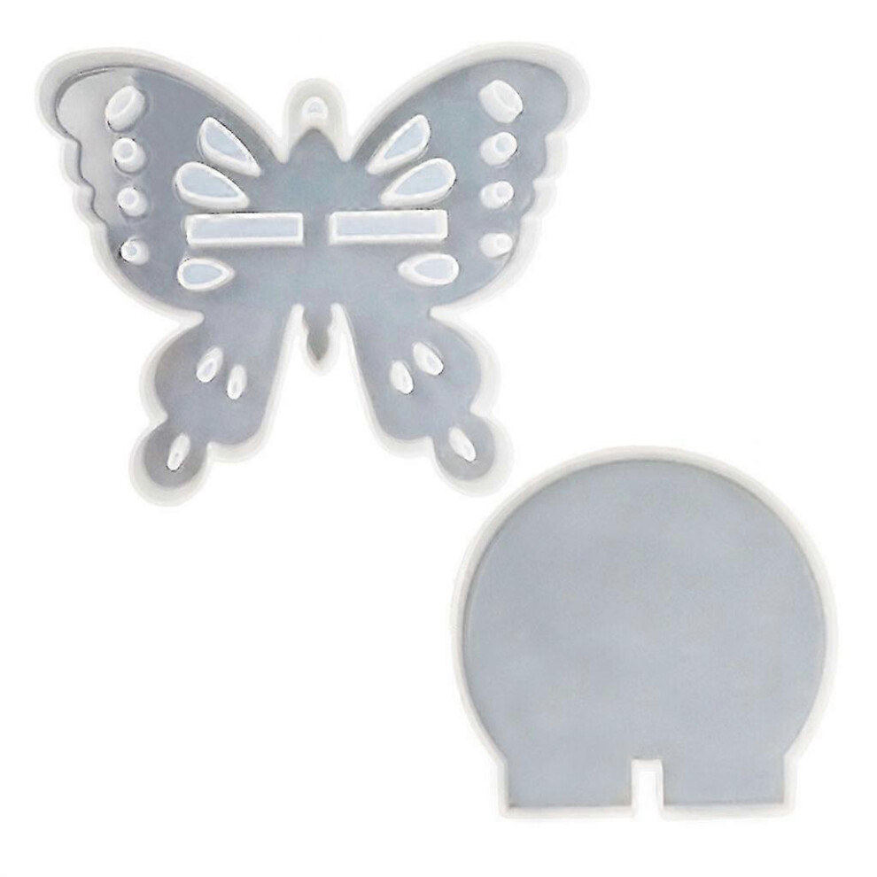 Kikidex (As Show, One Size) Transparent Resin Epoxy Mold Silicone For Butterfly Rack Mould Crafts Ornaments