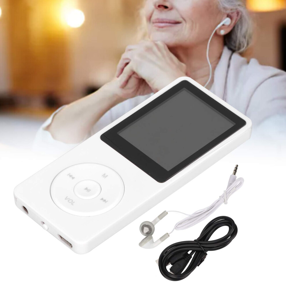 1.8" Display Mp3 Player 64Gb Memory Card Portable Music Device White 3221357858763