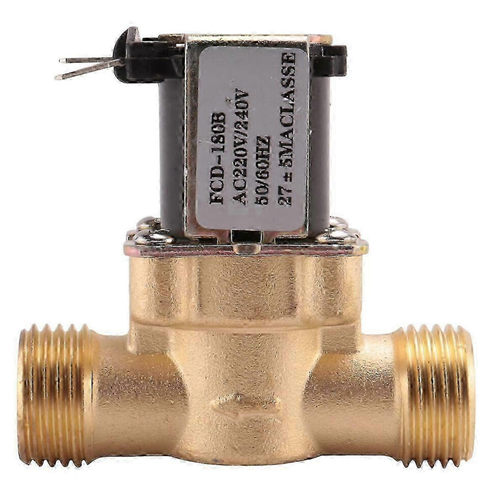 Kikidex (As Show, One Size) Ac 220V Normally Closed Brass Electric Sole Magnetic Valve