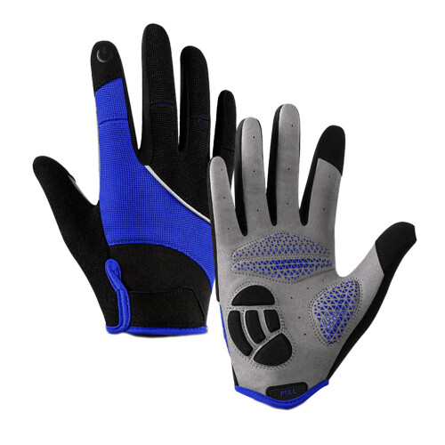 Multifunctionele fietshandschoenen Zonbescherming-Blauwe M