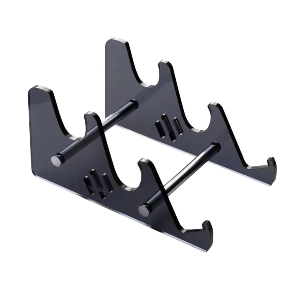 Acrylic Keyboard And Tablet Stand - Minimalist Three-Layer Desk Organizer For Office And Study Room, Clear Acrylic Black 9354506683696