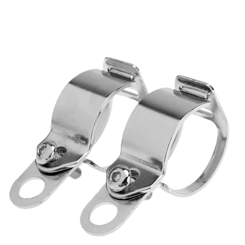 Head Bracket Turn Signal Mount For 30Mm 43Mm Fork Tubes, Complete Kit With 2 Brackets, Fog Bracket Silver/Light 9339159988343