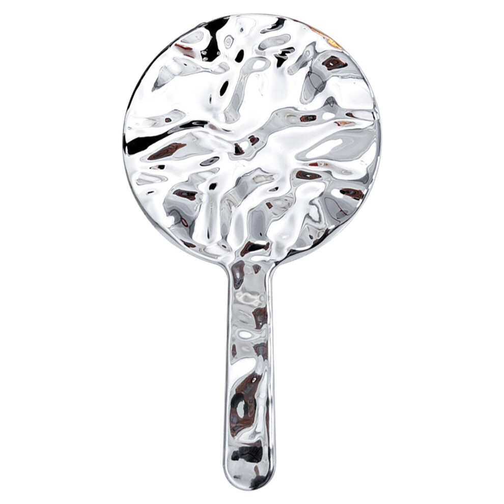Handheld Mirrour Travel Makeup Mirror With Handle, Water Ripple Pattern, Portable Vanity Mirrour, Compact Size