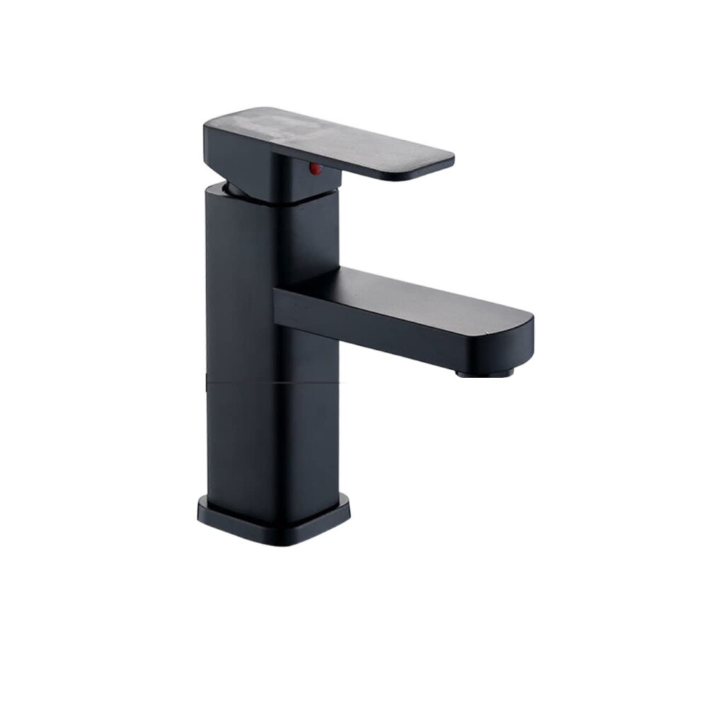 Matte Black Basin Faucet Deck Mounted Single Lever Waterfall Brass Bathroom Tap 9014 Nero Hot Cold Mixer 9354506683931