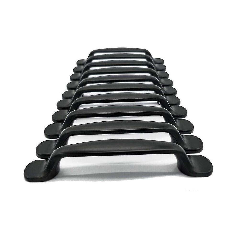 Kikidex (As Show, One Size) 20X Kitchen Cabinet Door Handles Cupboard Drawer Bedroom Furniture Pull Center Distance 96Mm, Aluminum, With Screws Black