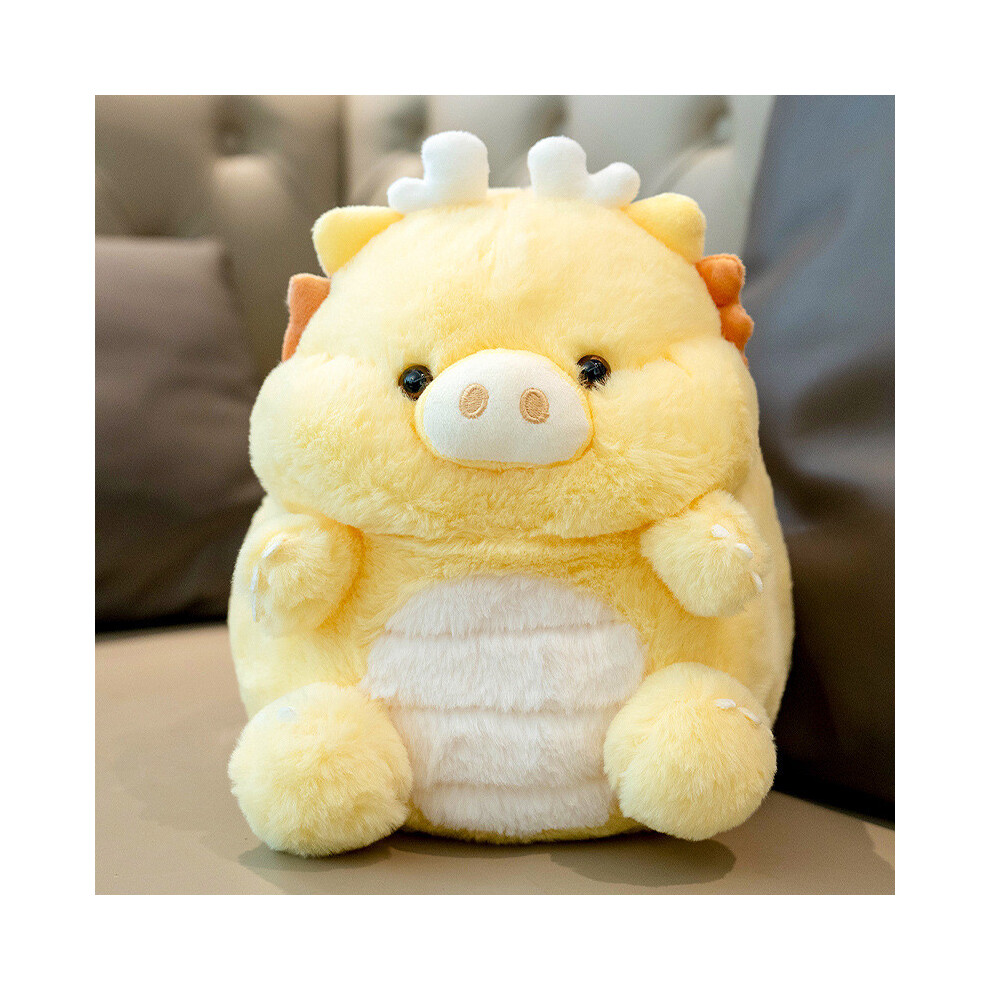 (Yellow) Plush Pig Dragon Toy Cartoon Animal Stuffed Doll Bedroom Gift Decoration Kids-image-OPC-PMQT8QG-NEW