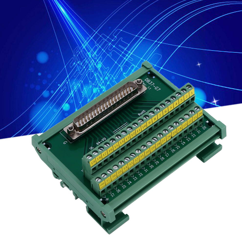 Dc 60V Terminal Board Adapter Module Pcb Breakout Straight Male Shell Db37-G7 9321357861320