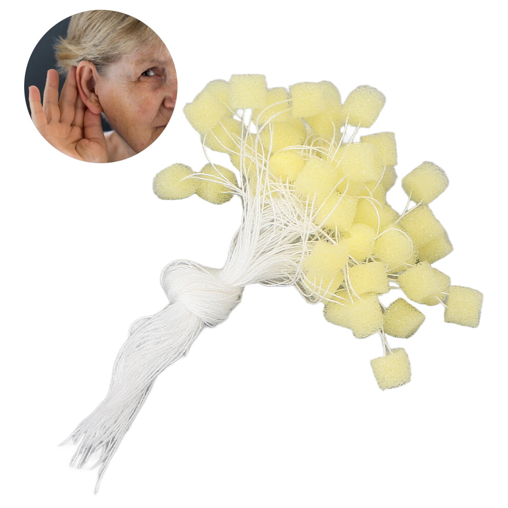 Yellow 50Pcs Soft Sponge Ear Barriers For Hearing Aids Accessories