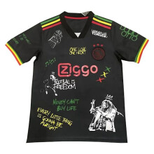 (M)21/22 Survêtement Ajax 3ème édition spéciale Bob Marley, maillot de sport homme, noir, taille M