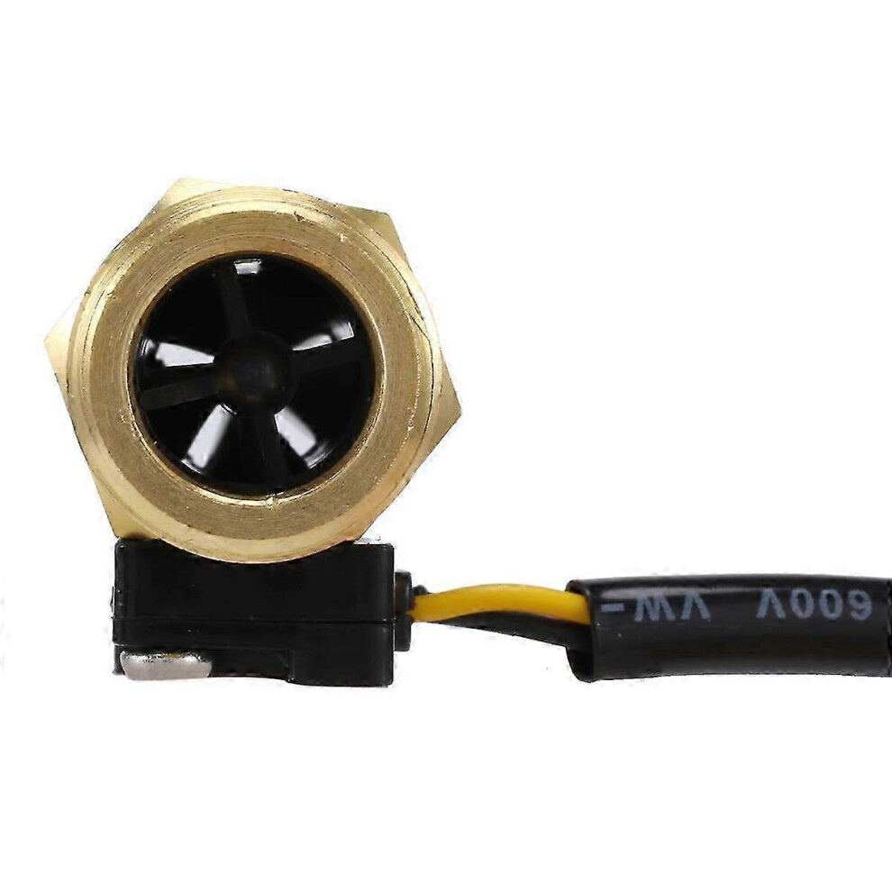 Kikidex (As Show, One Size) 1 Piece Of Yf-B1 Turbine Water Flow Sensor G1 / 2' Electromagnetic Brass In-Line Hall Switch Male Thread 1-25L/Min