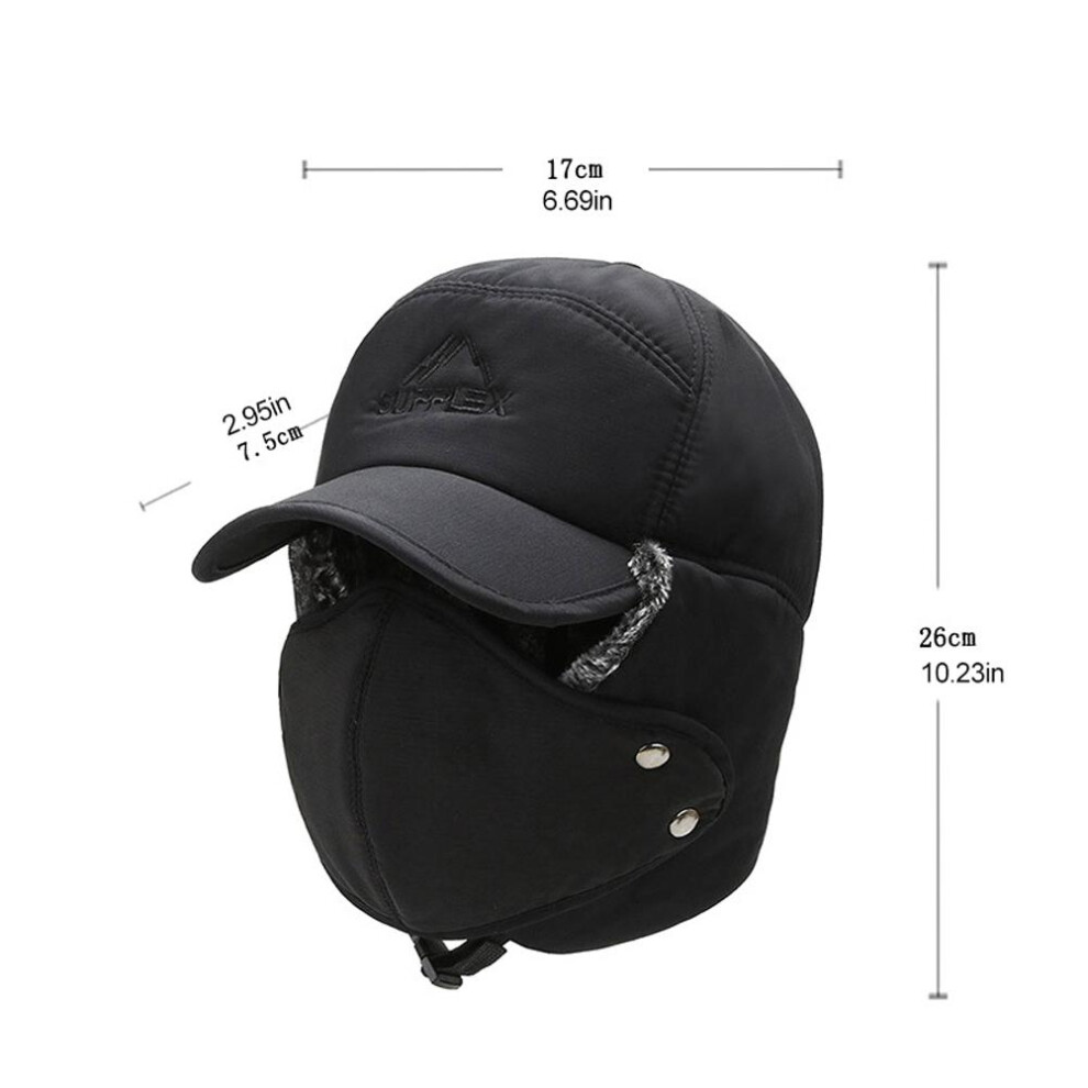 Winter Beanie with Face Cover, Windproof Fleece, Ear Flap, One Size-image-OPC-PMQTQ6K-NEW