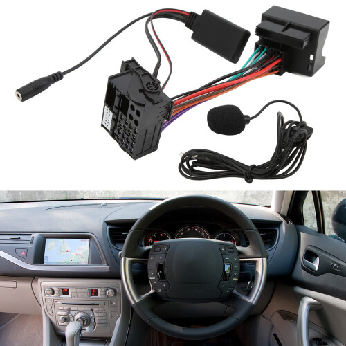 Citroen Radio RD4 Bluetooth 5.0 AUX Adapter with Mic Functionality