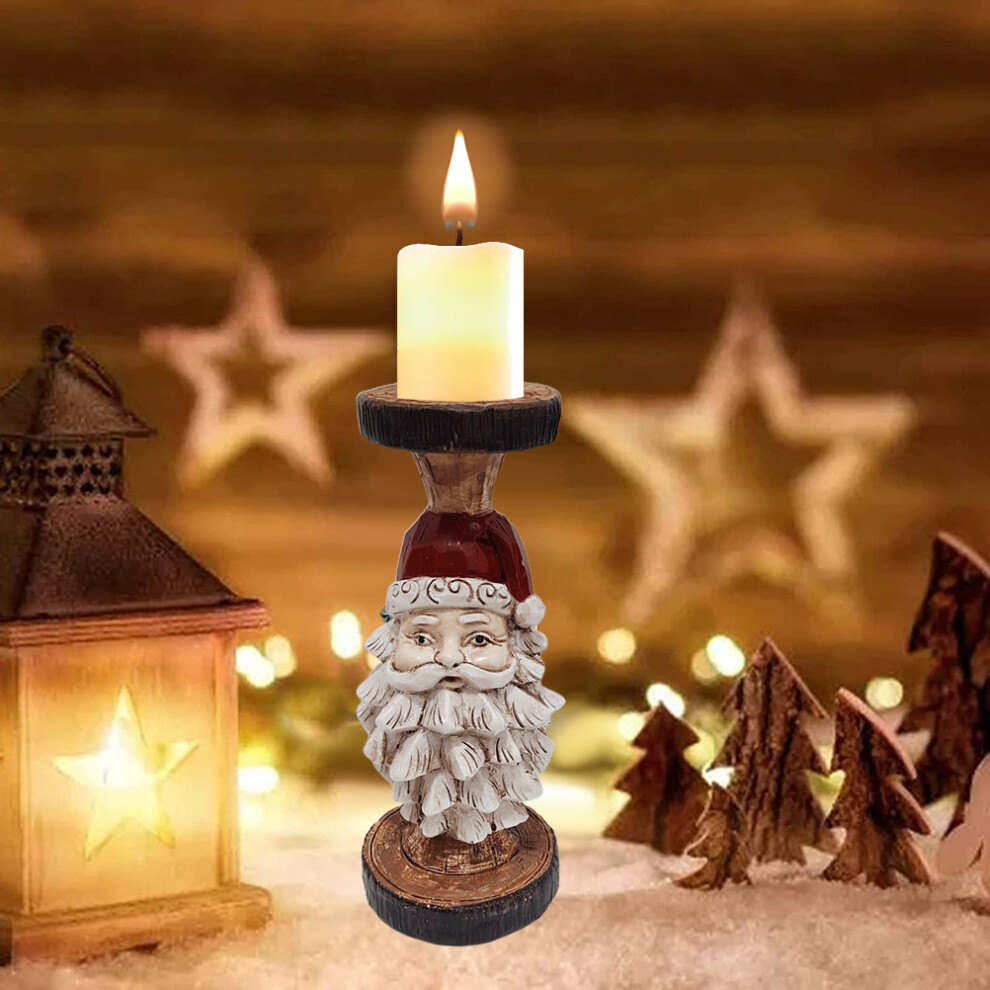 Santa Snowman Resin Candle Holders, 8x5x15cm, Tealight DÃ©cor-image-OPC-PMQTQ7M-NEW
