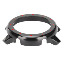 47mm Smartwatch Schutzbügel in Schwarz/Rot – Leichtes Kunststoffmaterial