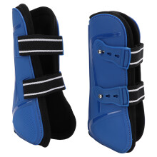 Protège-jambes avant pour cheval en PU néoprène pour saut d'obstacles bleu M