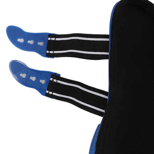 Horse Front Legs Support Boots PU Neoprene Training Jumping Guard Blue M 2