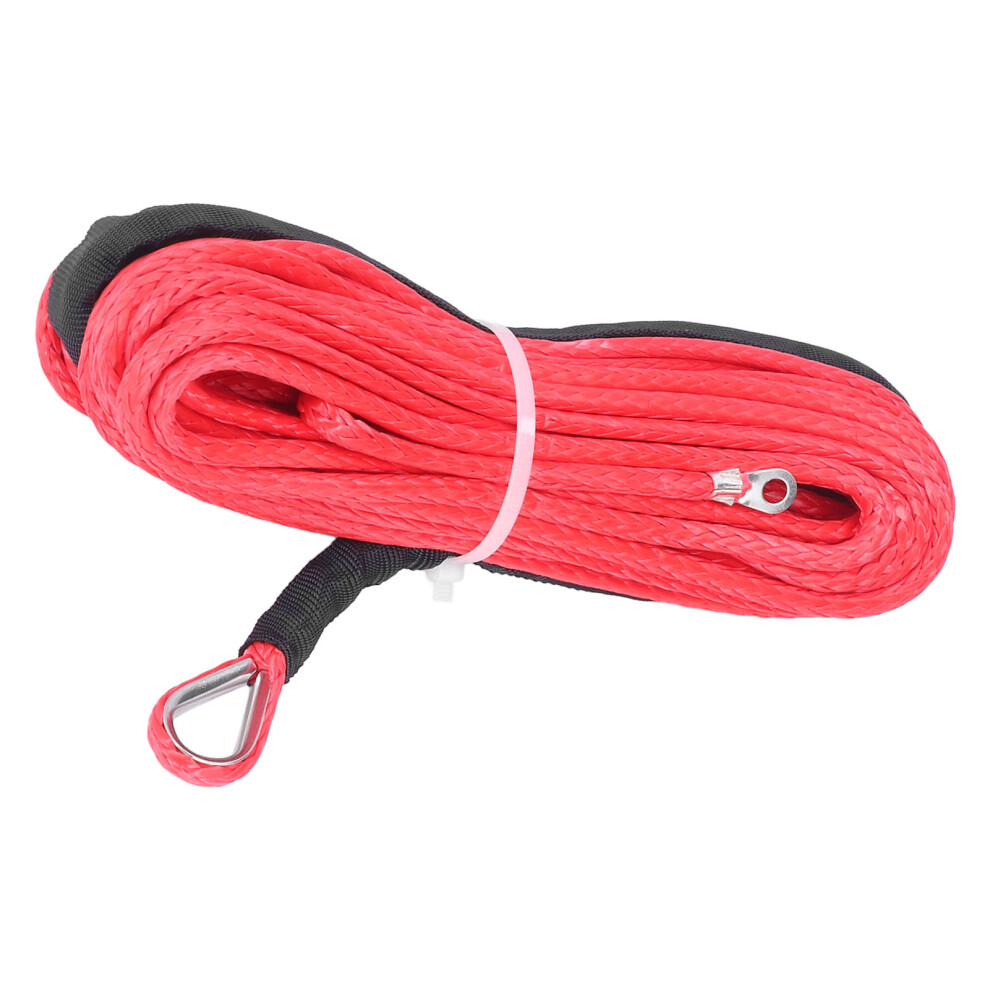 6Mmx15m Red 1/4Inx50ft Synthetic Winch Rope For Suvs Trucks Atvs 7000Lbs 4231357867961