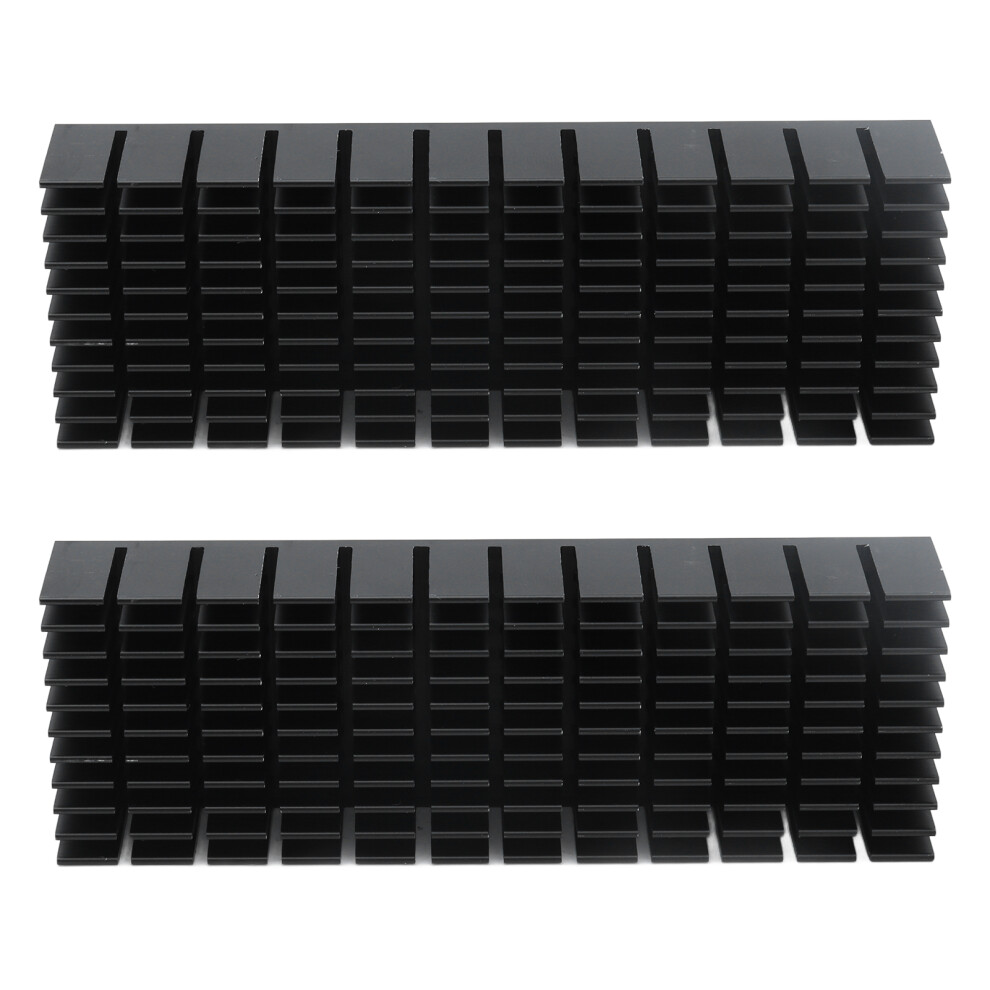 Aluminum 2Pcs 120X40x20mm Cooling Fins Heatsink Kit For Electronics 9381357868880