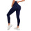 Smooth Maternity Yogas Pants Quick Drying Nylon-Navy blue L 1